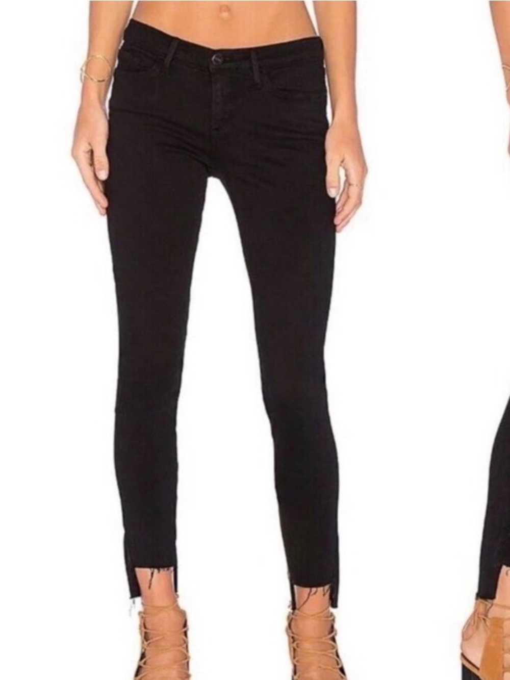 Frame Le High Skinny Raw Stagger